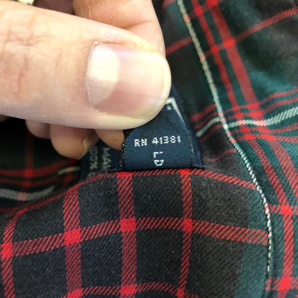 Ralph Lauren Polo Red Green Plaid Marlowe Shirt M - Picture 6 of 8